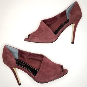 Charles David Wine Suede Pump Heels